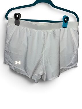 LG White Women’s Athletic Shorts with Mesh Panels